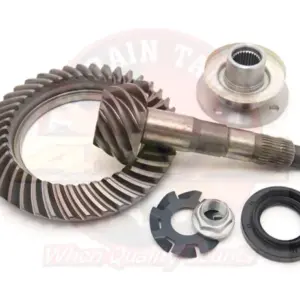 The Import placeholder for 1932 ring and pinion gear set includes a pinion shaft, crown wheel, nut, seal, washer, and flange displayed on a white background.